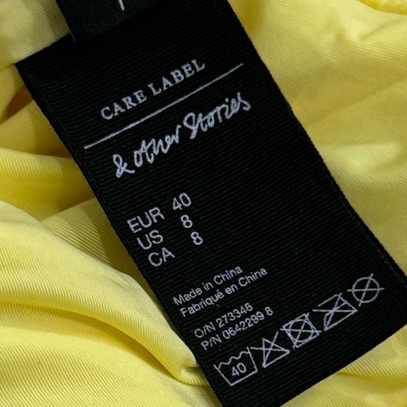 & Other Stories Belted High Cut Swimsuit 70’s Retro Summer Vacation Size 8 - Picture 9 of 13